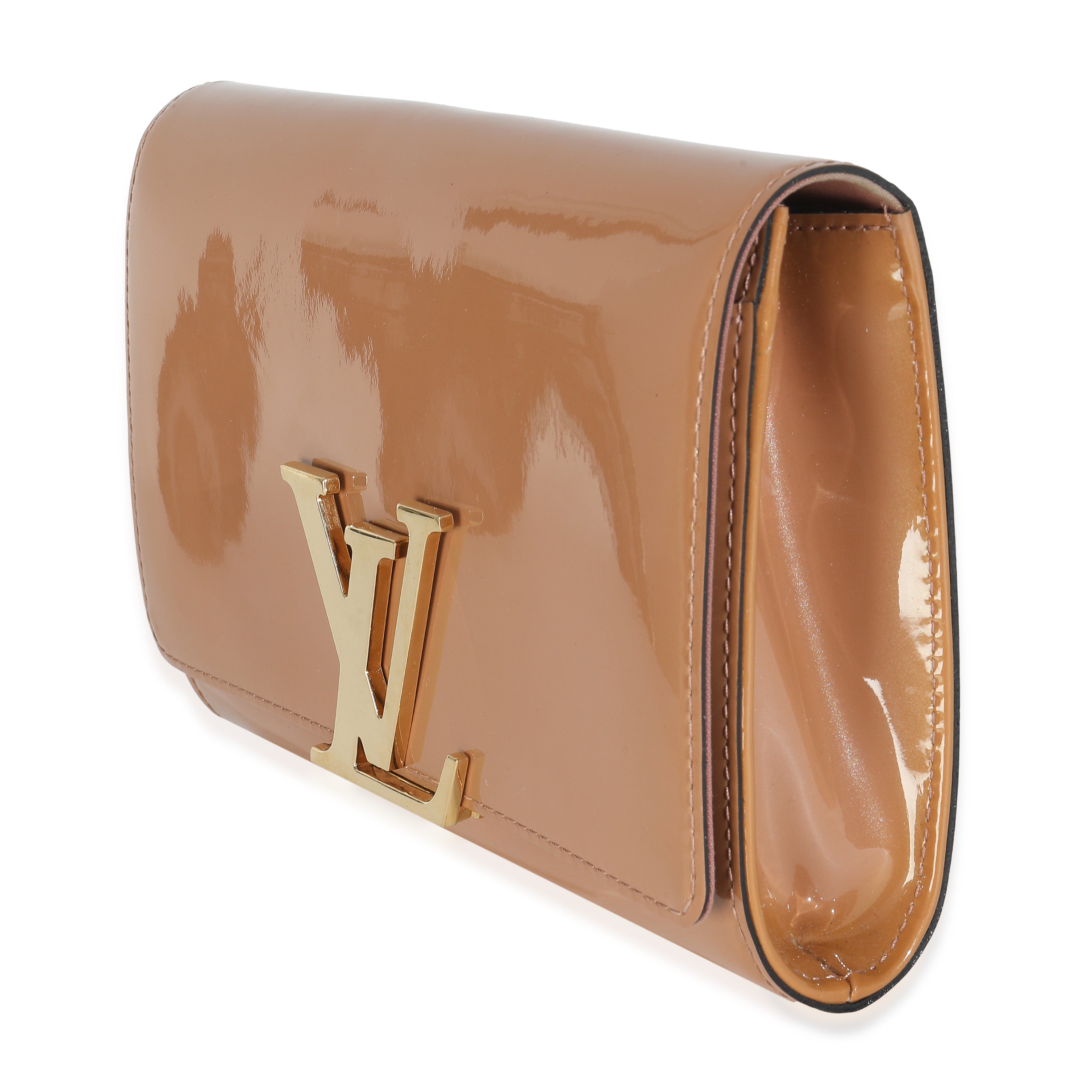 Louis Vuitton Rose Velours Patent Louise New Sobe Clutch