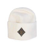Louis Vuitton Ivory Wool LV Initials Monogram Beanie Hat