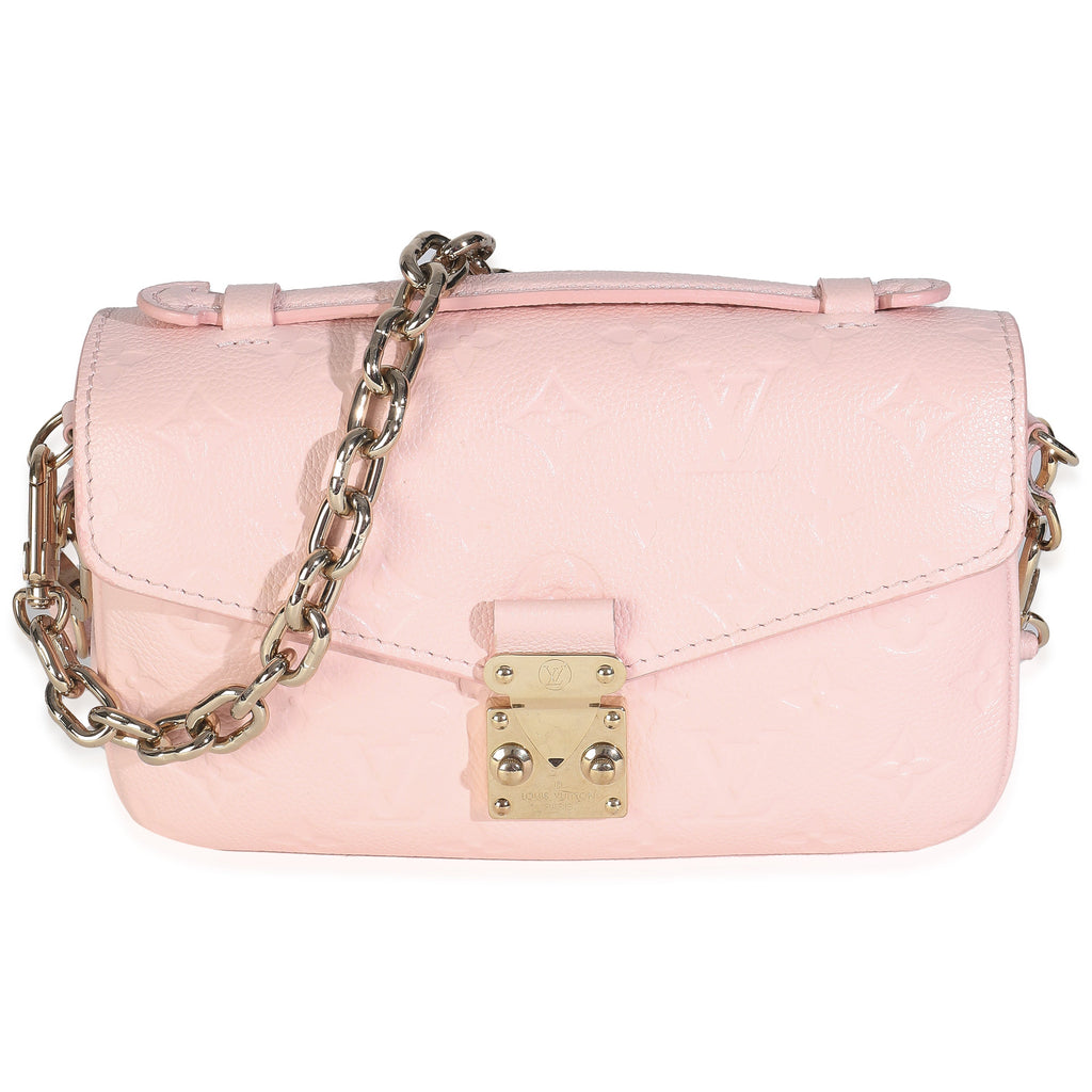 Louis Vuitton Rose Pink Opale Monogram Empreinte Pochette Metis East West
