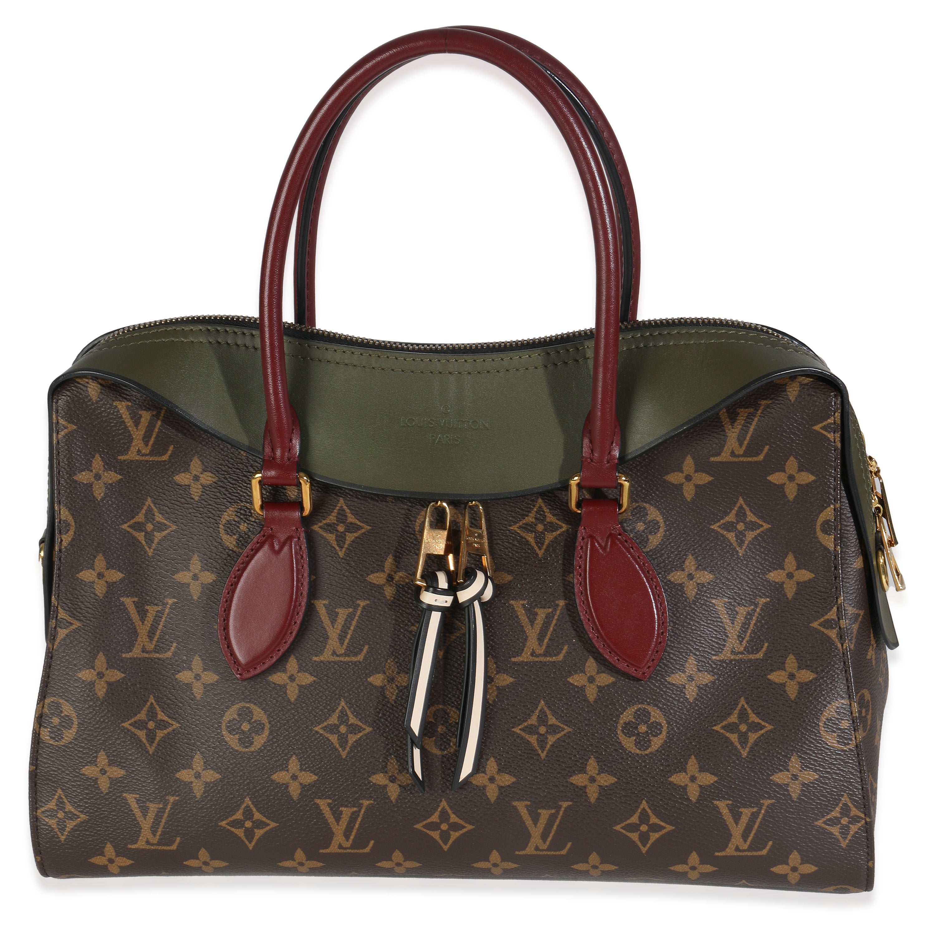 Louis Vuitton Kaki Red Monogram Canvas Tuileries NM