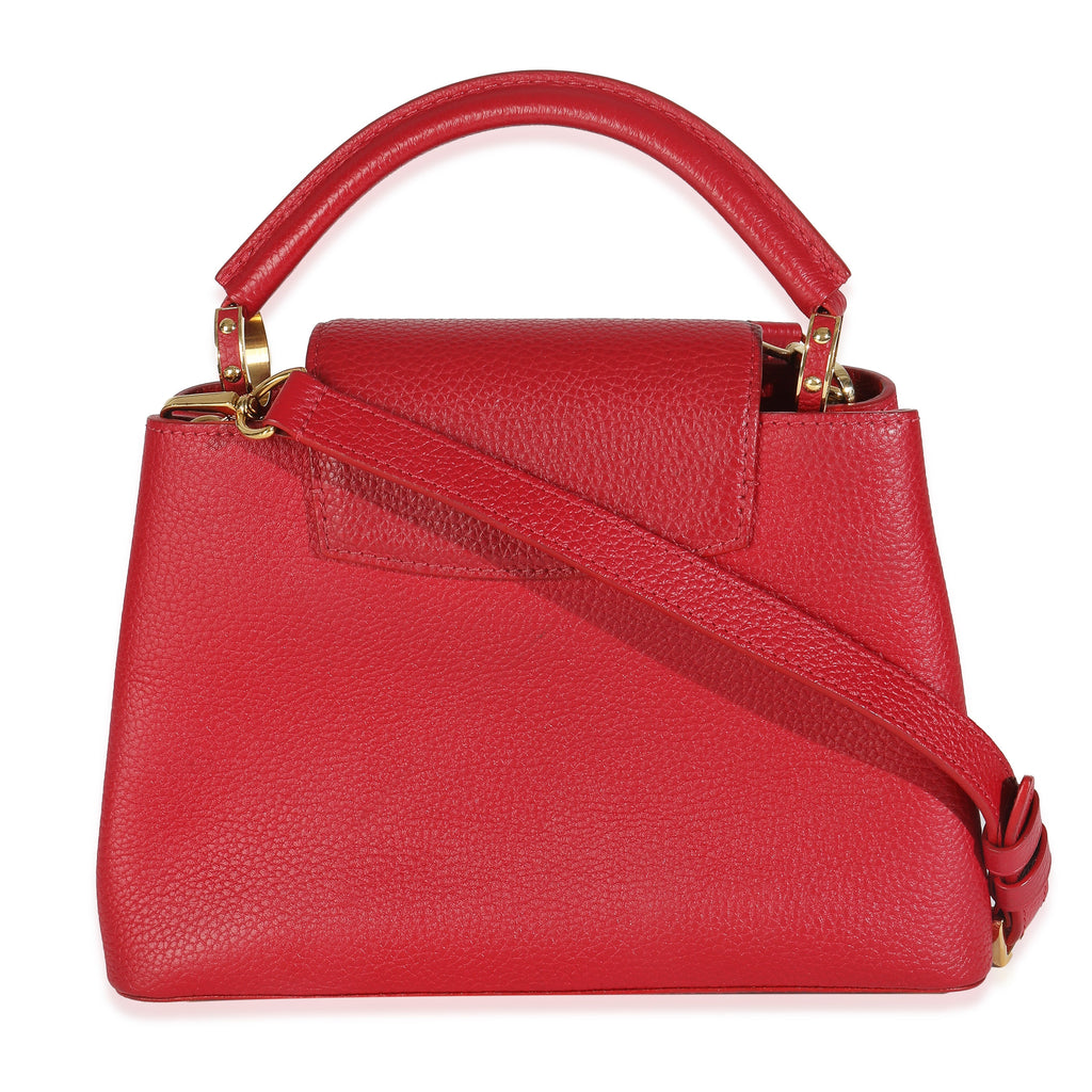 Louis Vuitton Red Taurillon Capucines BB