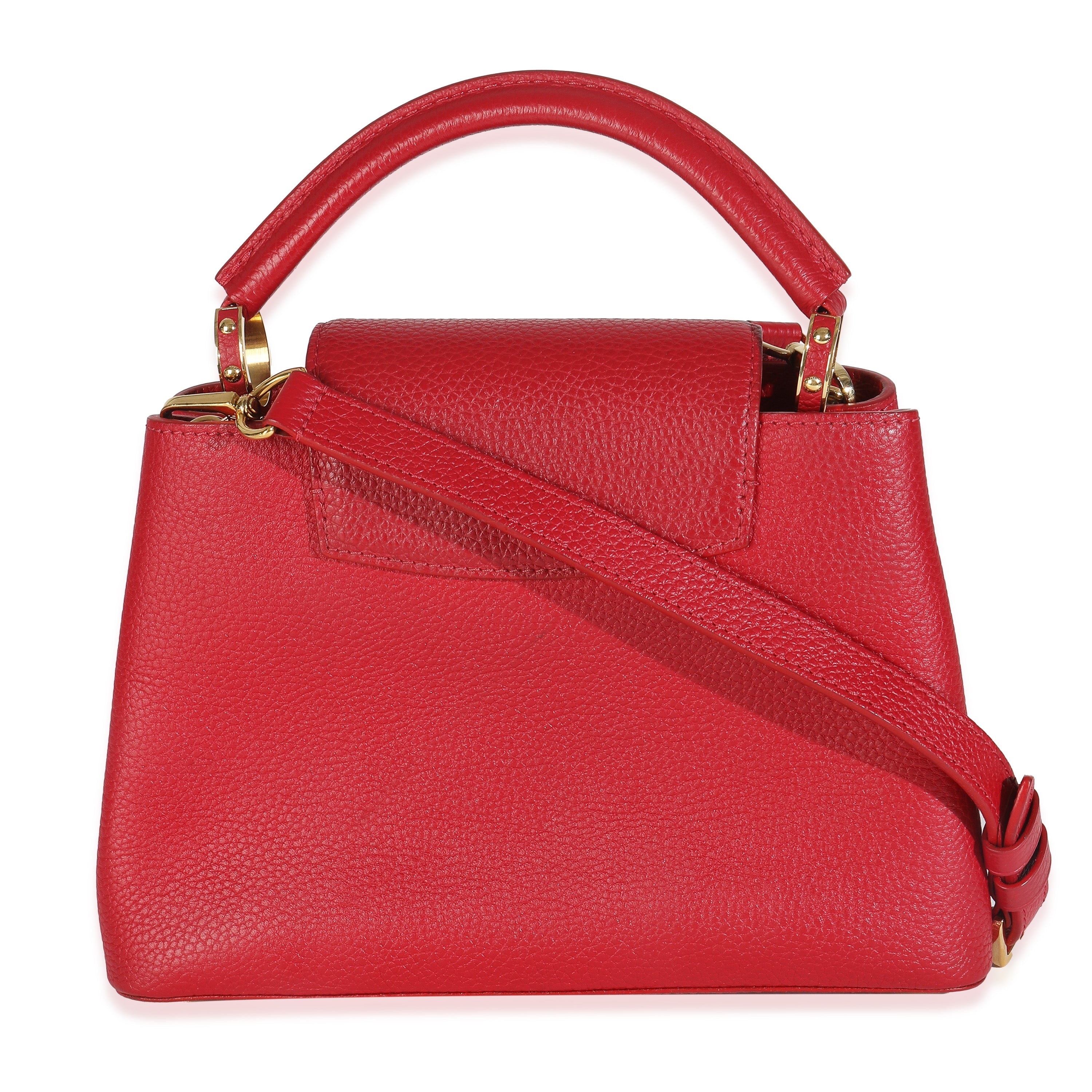 Louis Vuitton Red Taurillon Capucines BB