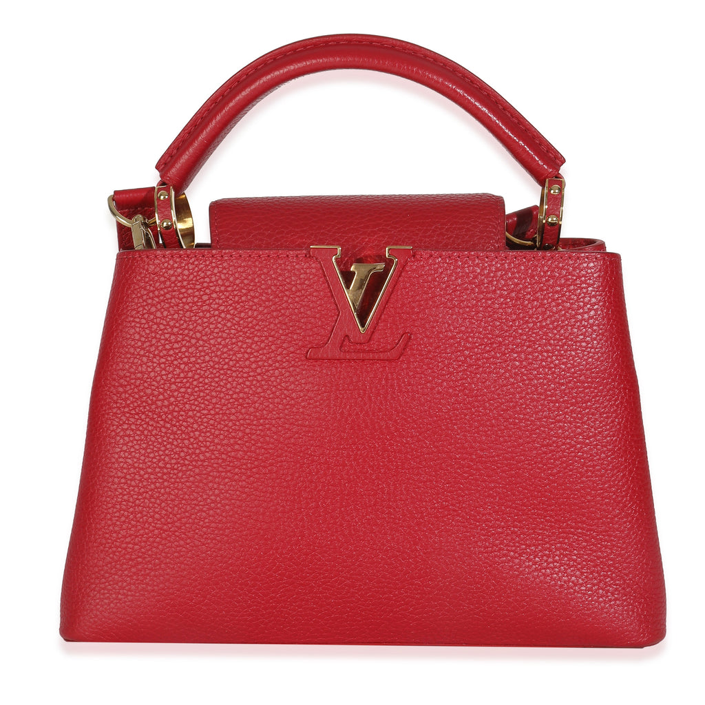 Louis Vuitton Red Taurillon Capucines BB