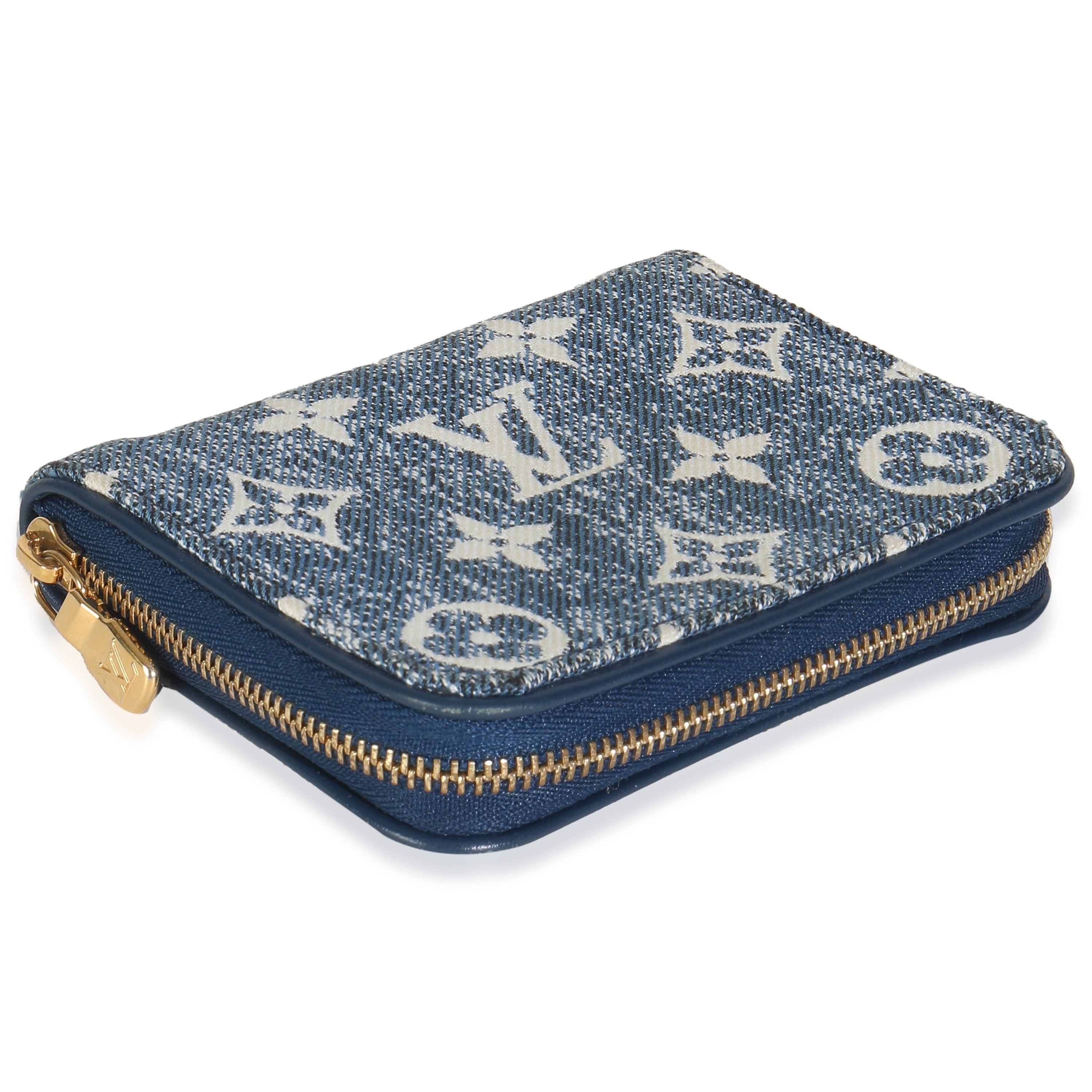 Louis Vuitton Bleu Denim Monogram Jacquard Zippy Coin Purse