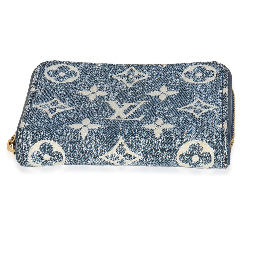 Louis Vuitton Bleu Denim Monogram Jacquard Zippy Coin Purse