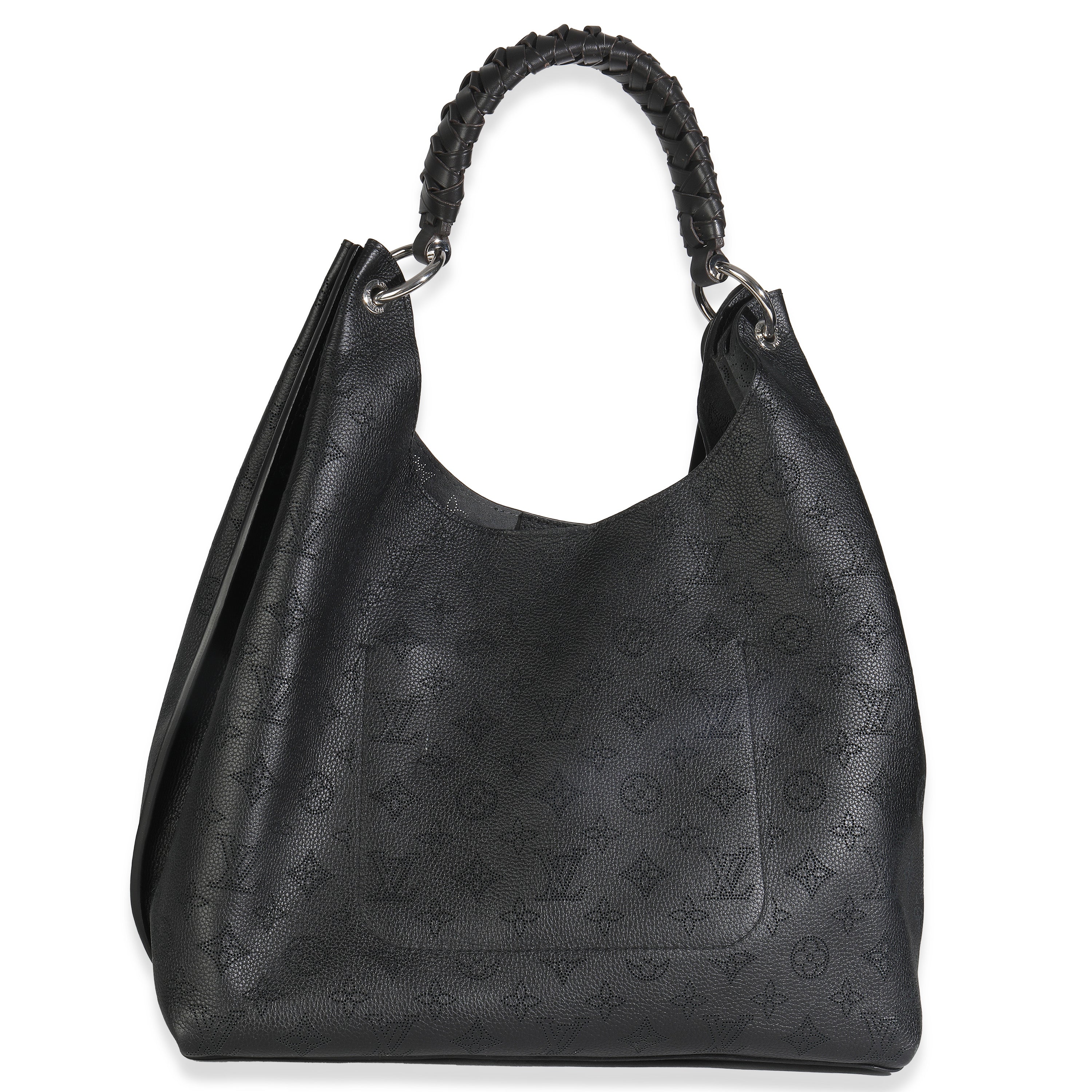 Louis Vuitton Black Monogram Mahina Carmel Hobo