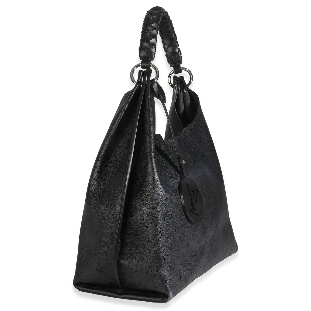 Louis Vuitton Black Monogram Mahina Carmel Hobo