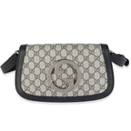 Gucci Beige Blue GG Supreme Canvas Blondie Shoulder Bag