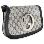 Gucci Beige Blue GG Supreme Canvas Blondie Shoulder Bag