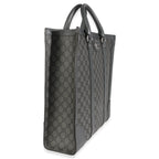 Gucci Grey Black GG Coated Canvas Ophidia Medium Tote