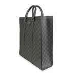 Gucci Grey Black GG Coated Canvas Ophidia Medium Tote
