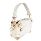 Louis Vuitton Chalk Grained Calfskin Side Trunk PM