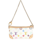 Louis Vuitton White Multicolor Canvas Milla Pochette MM