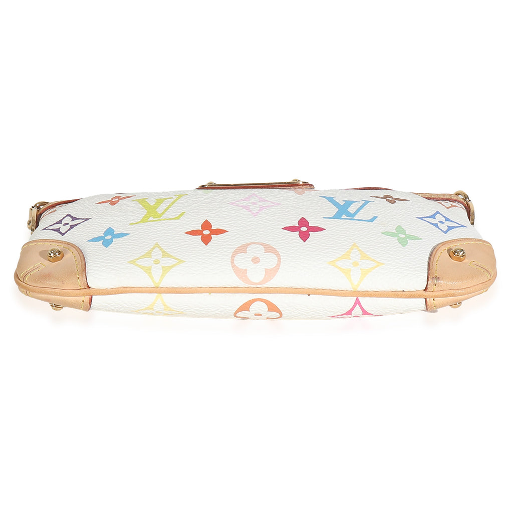 Louis Vuitton White Multicolor Canvas Milla Pochette MM
