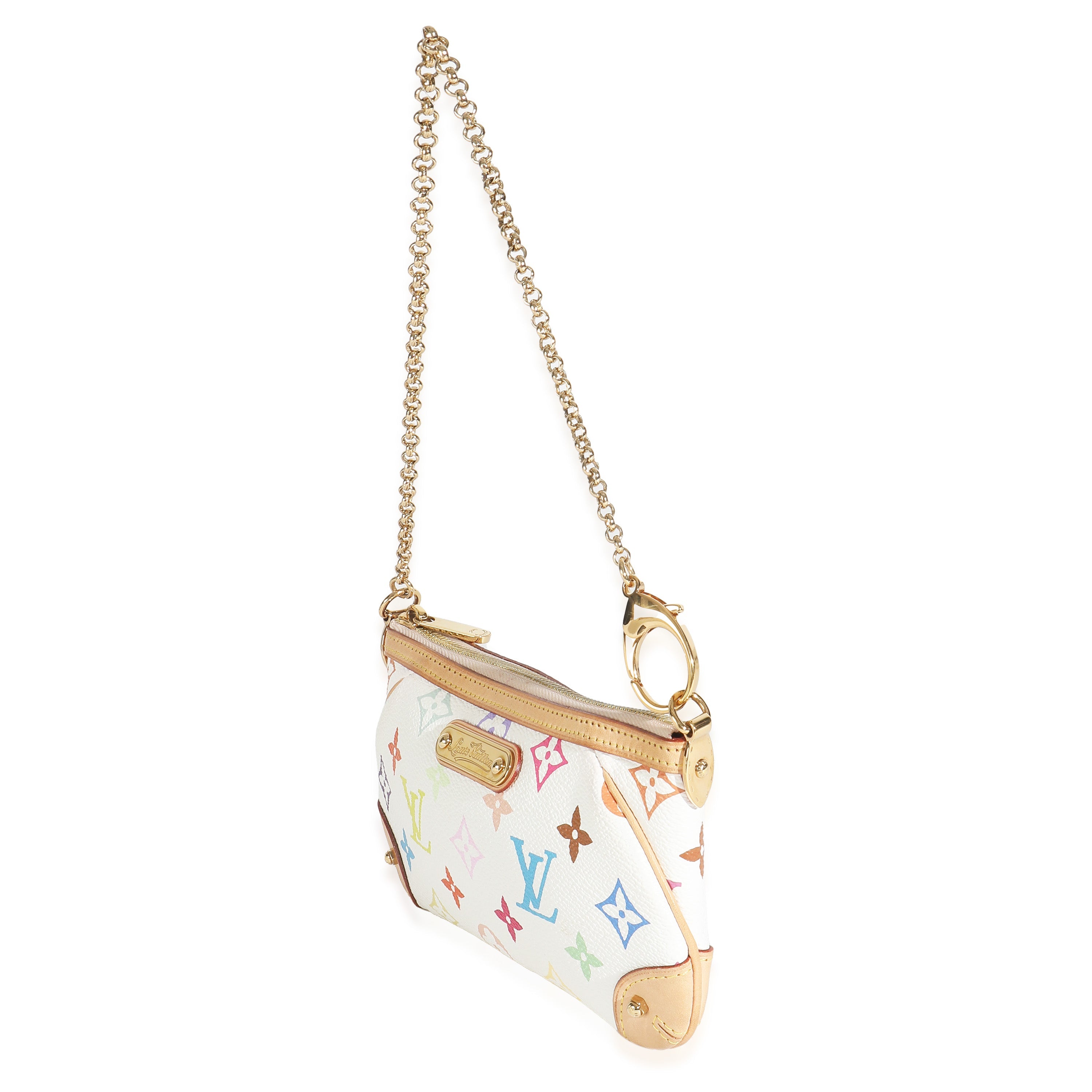 Louis Vuitton White Multicolor Canvas Milla Pochette MM