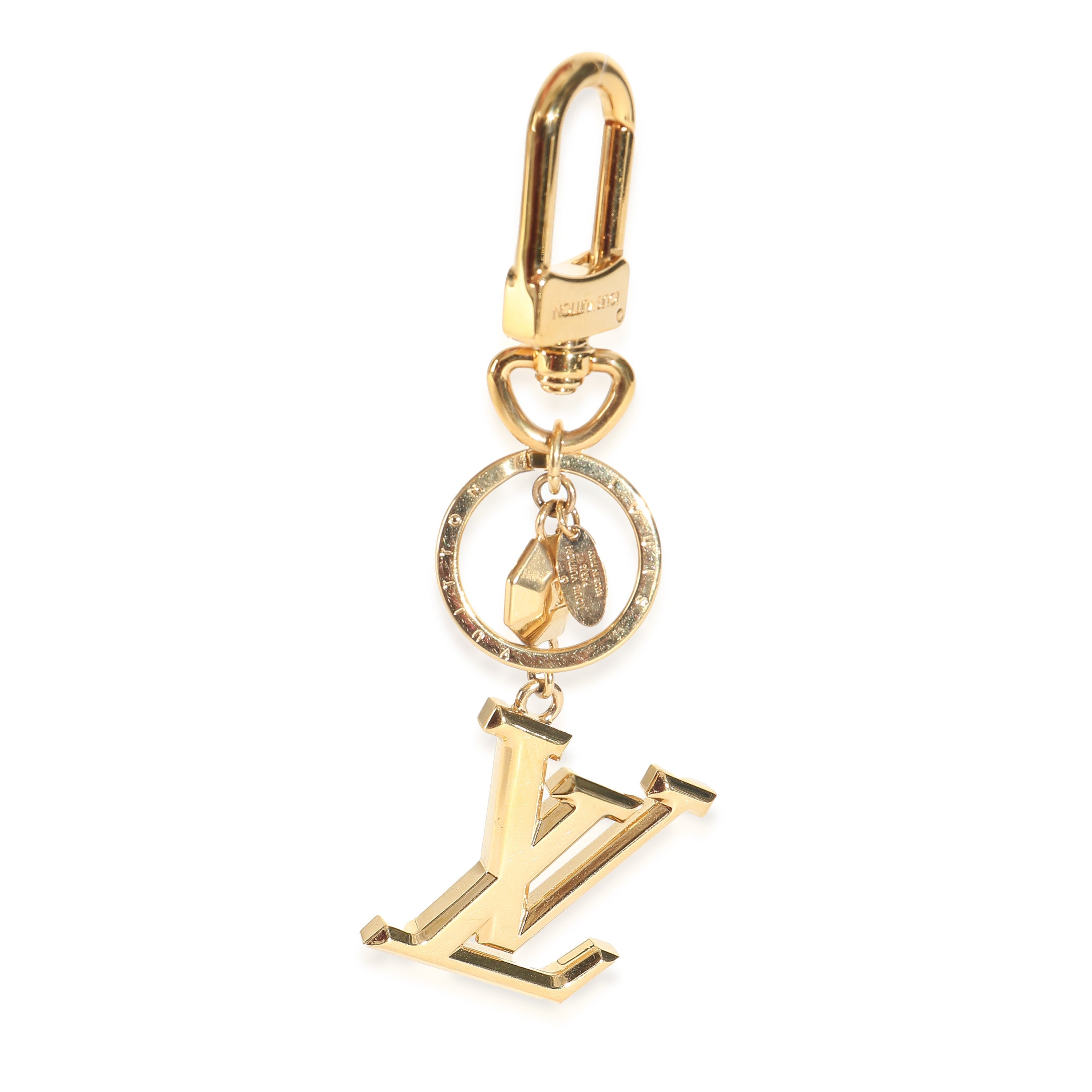 Louis Vuitton Gold Metal LV Facettes Bag Charm Key Holder