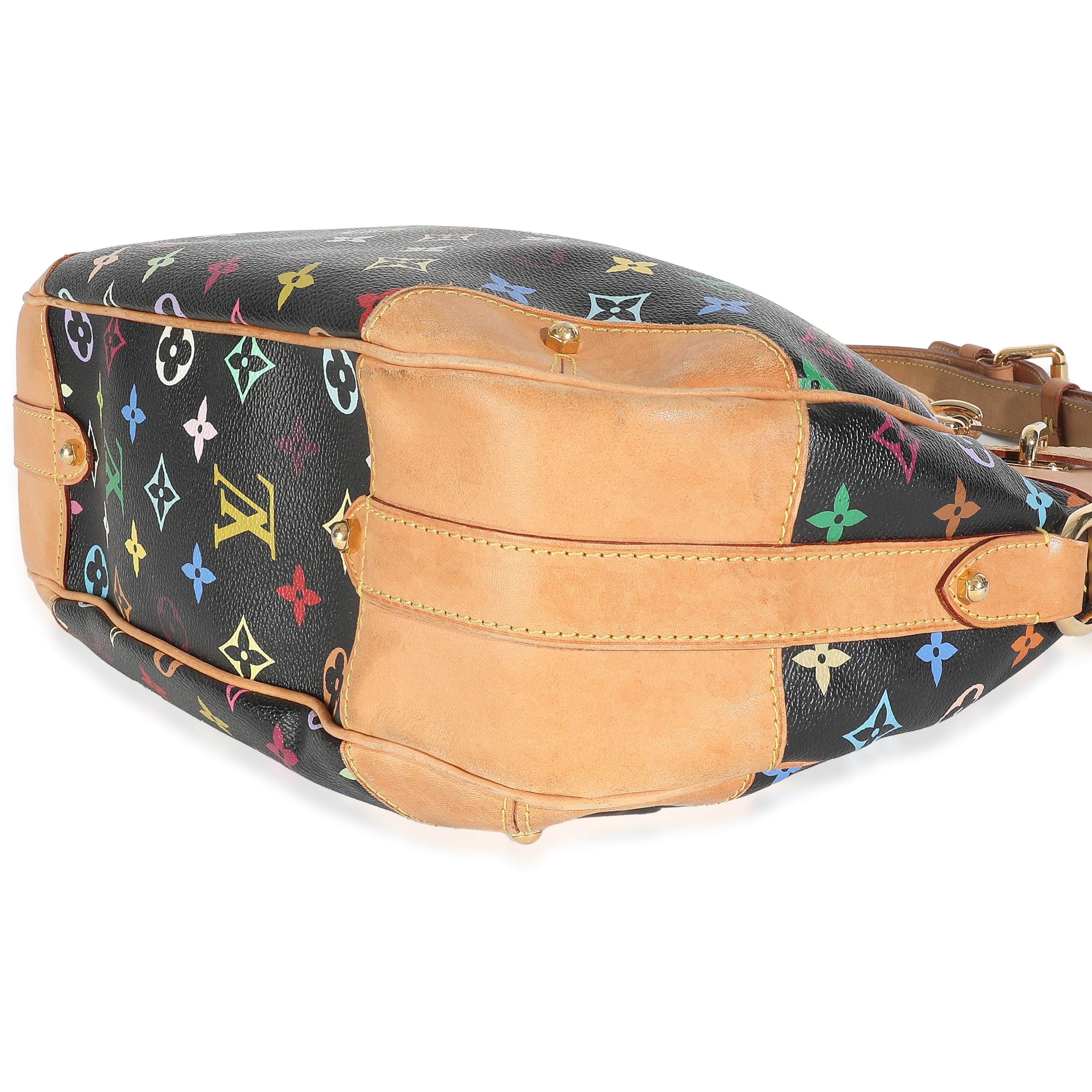 Louis Vuitton Black Monogram Multicolore Canvas Greta