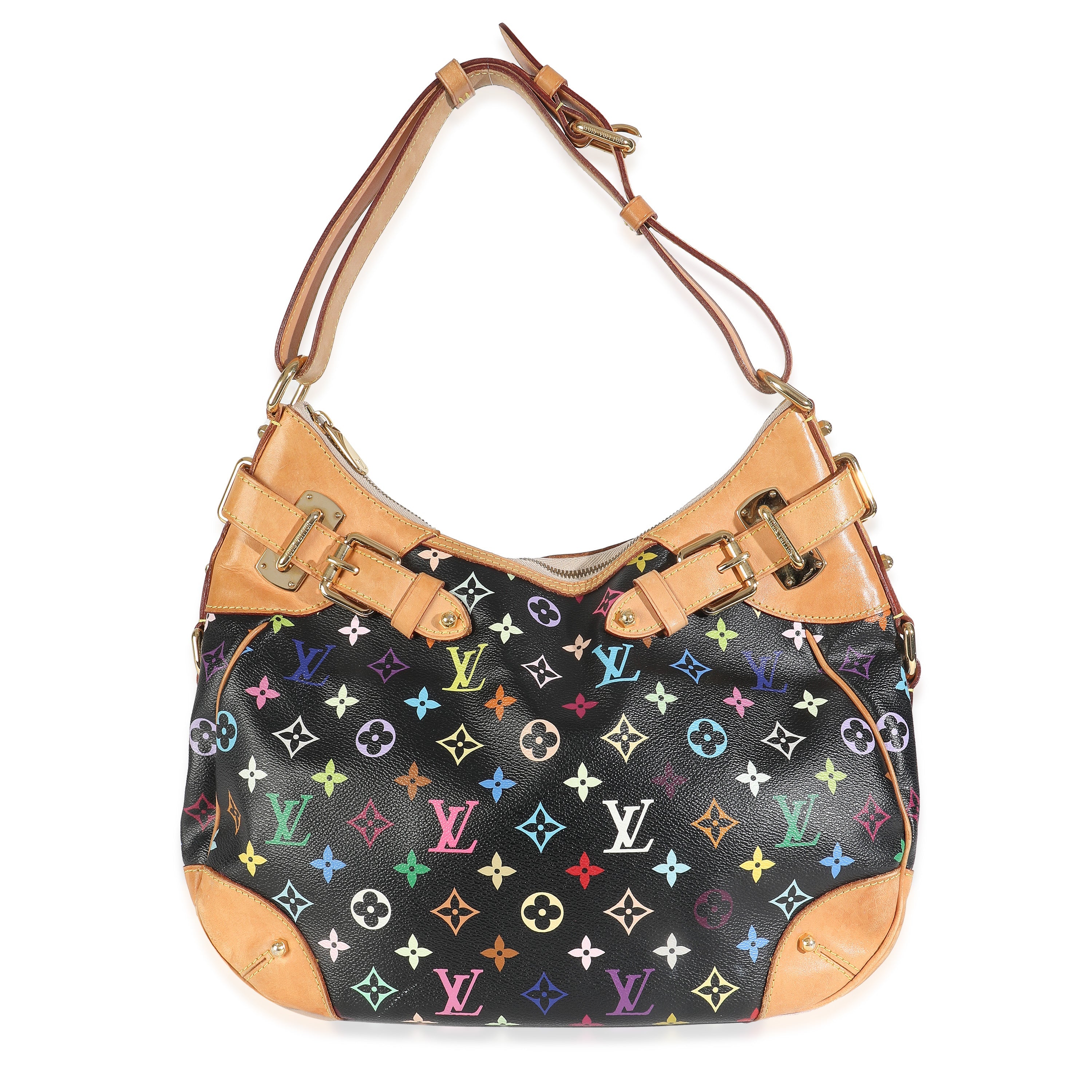 Louis Vuitton Black Monogram Multicolore Canvas Greta