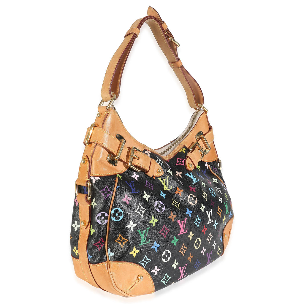 Louis Vuitton Black Monogram Multicolore Canvas Greta