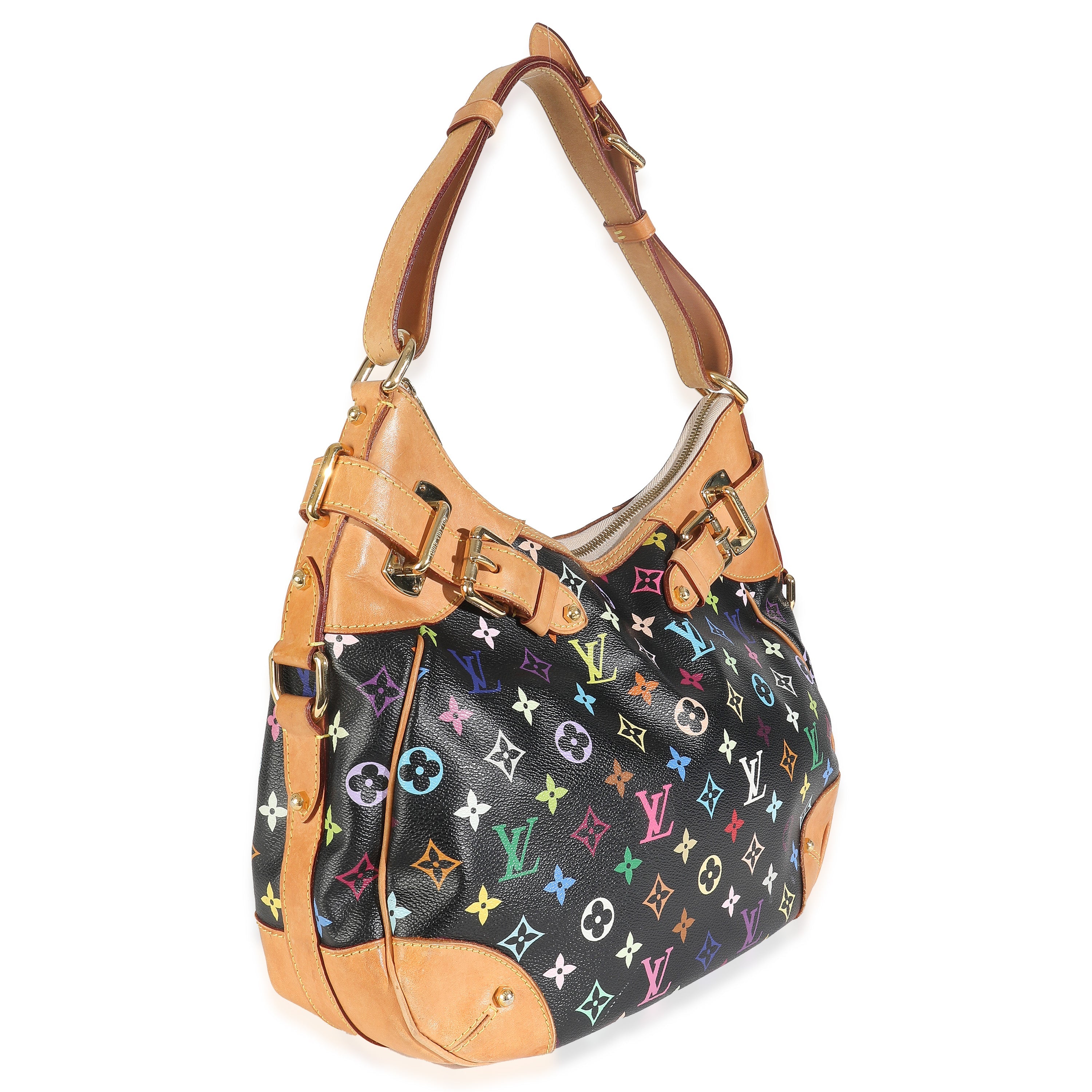 Louis Vuitton Black Monogram Multicolore Canvas Greta