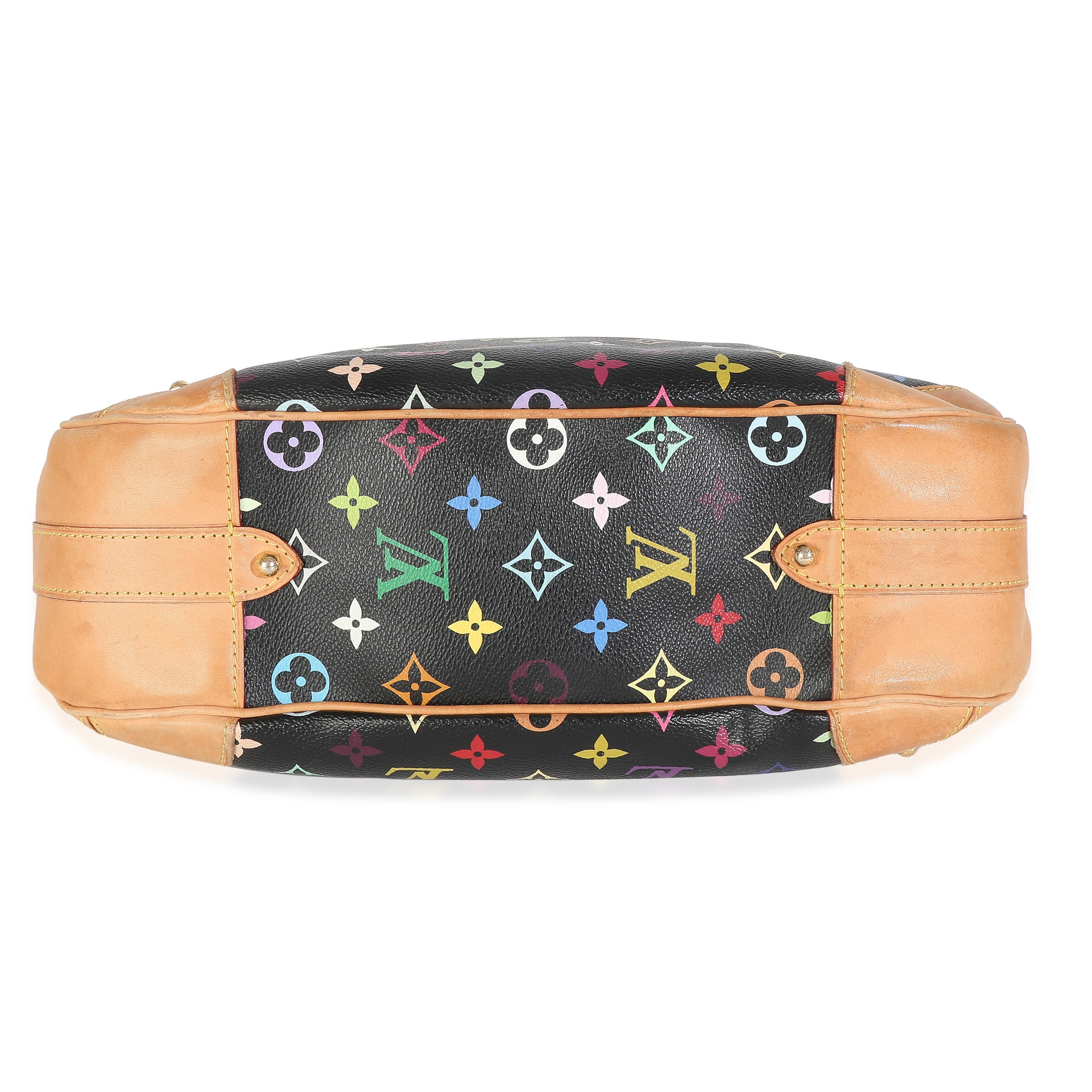 Louis Vuitton Black Monogram Multicolore Canvas Greta
