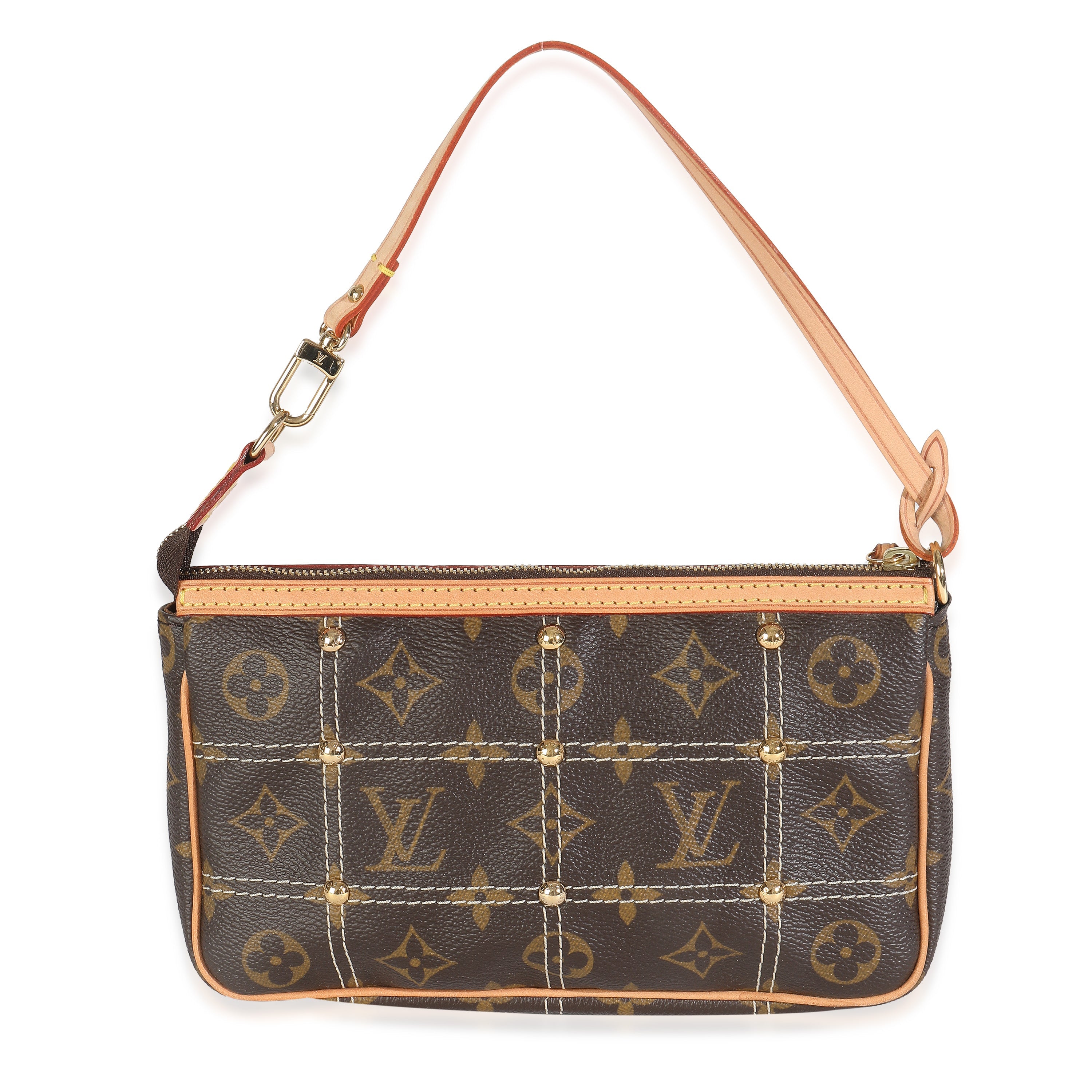 Louis Vuitton Monogram Canvas Quilted Riveting Pochette Accessories