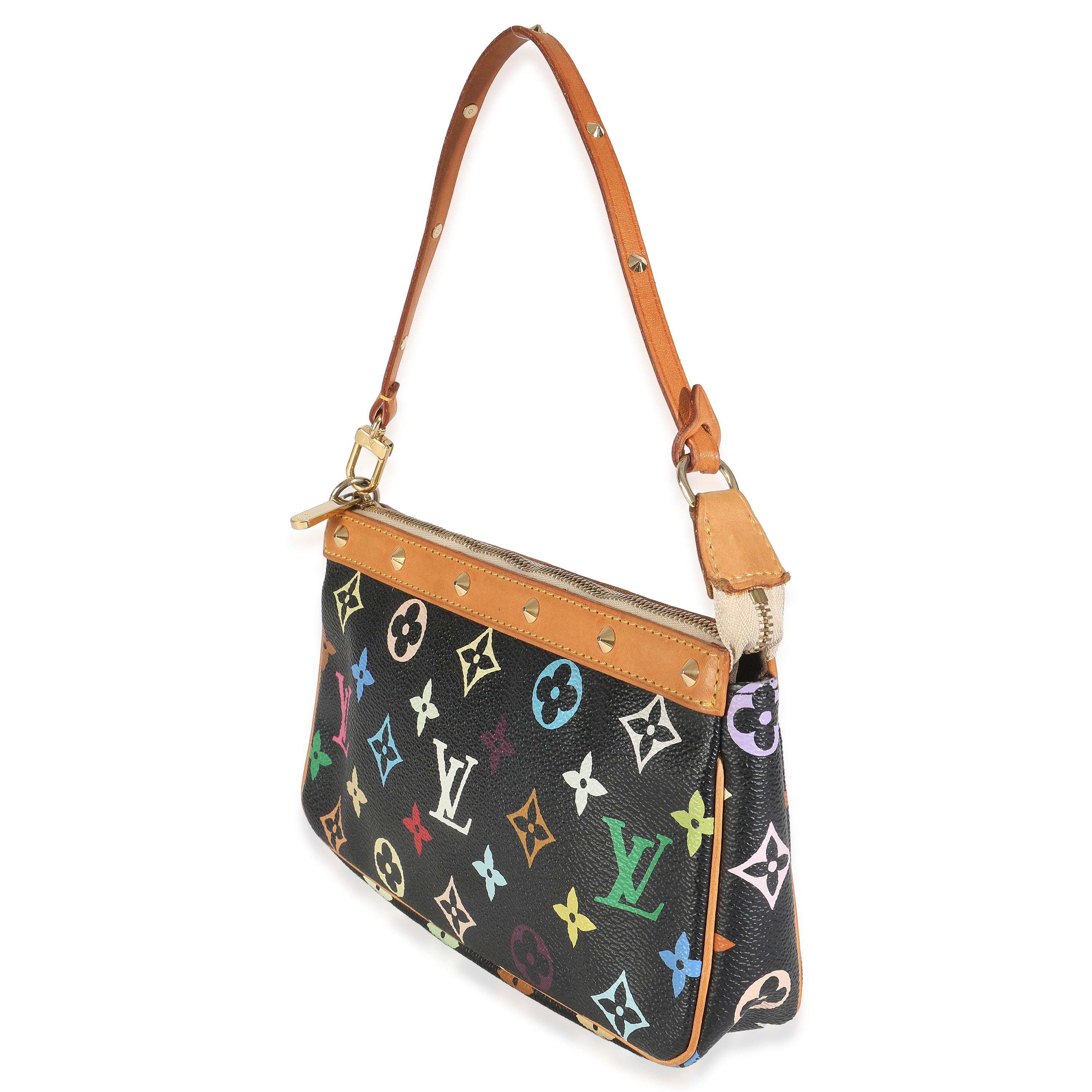Louis Vuitton Black Monogram Multicolor Canvas Pochette Accessories
