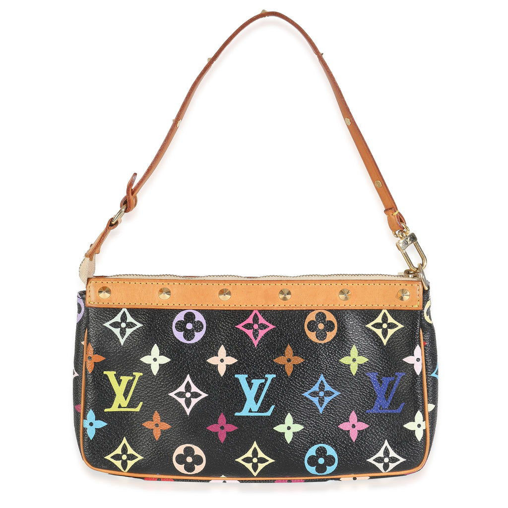 Louis Vuitton Black Monogram Multicolor Canvas Pochette Accessories