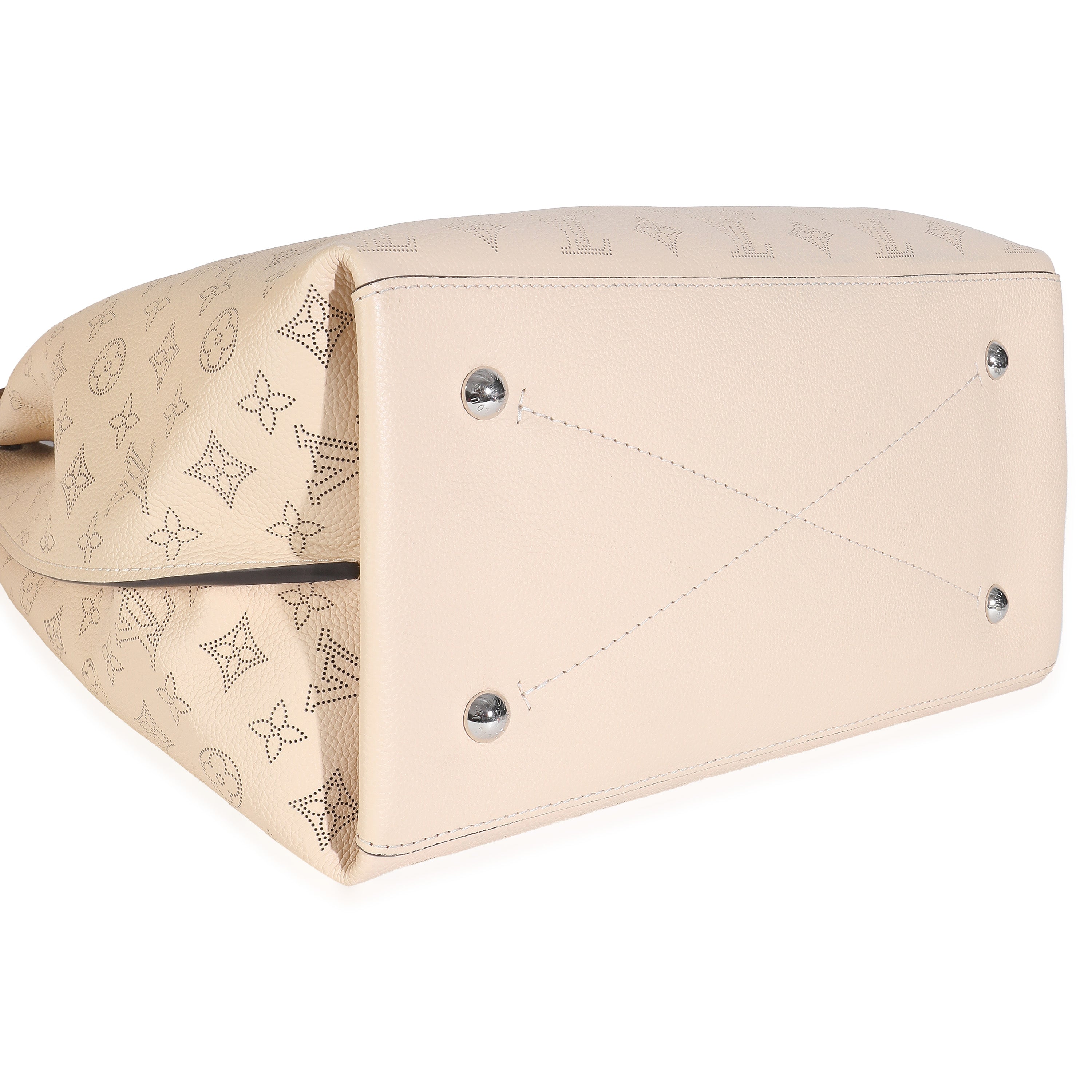 Louis Vuitton Creme Monogram Mahina Carmel Hobo