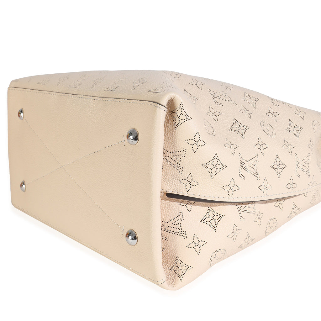 Louis Vuitton Creme Monogram Mahina Carmel Hobo