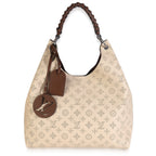 Louis Vuitton Creme Monogram Mahina Carmel Hobo