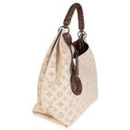 Louis Vuitton Creme Monogram Mahina Carmel Hobo