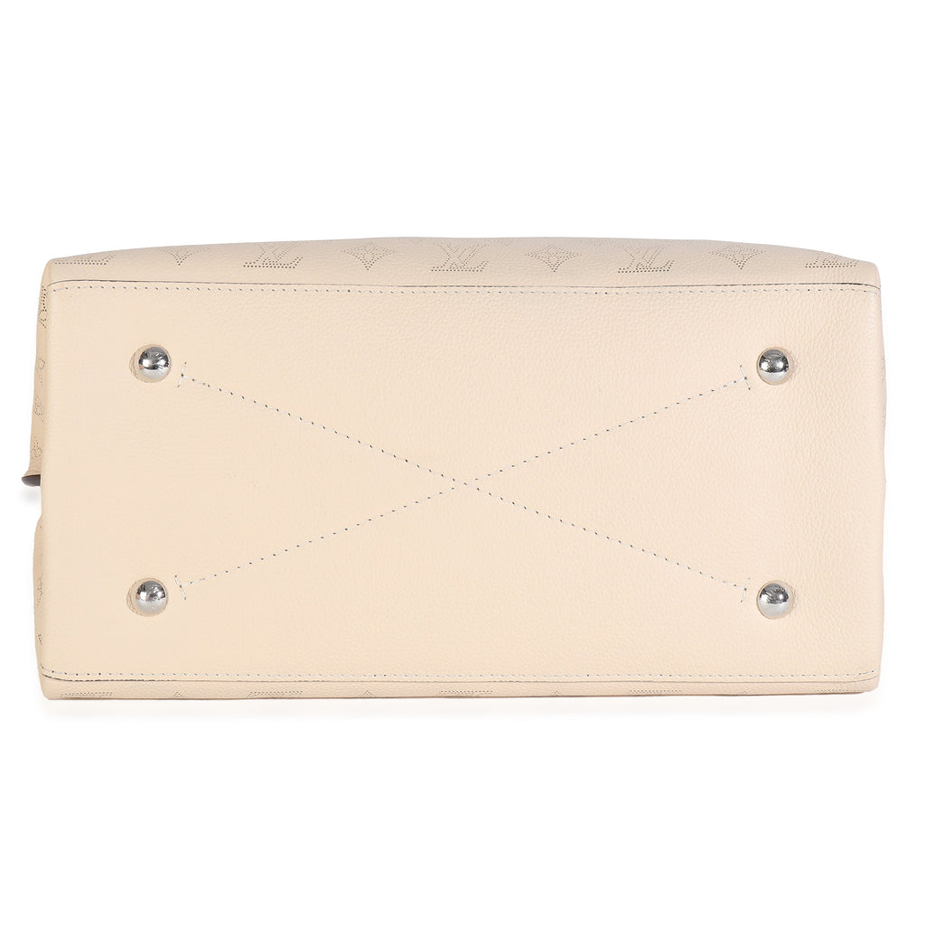 Louis Vuitton Creme Monogram Mahina Carmel Hobo