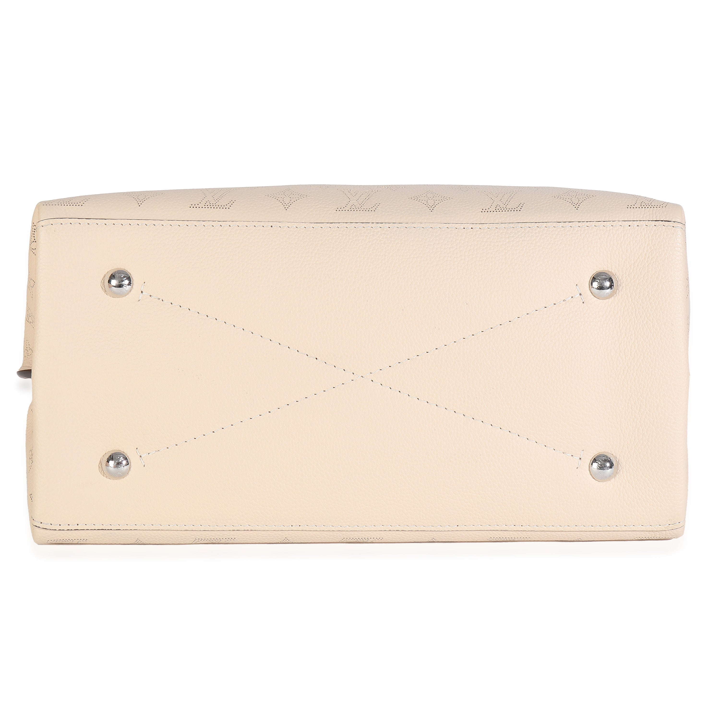 Louis Vuitton Creme Monogram Mahina Carmel Hobo