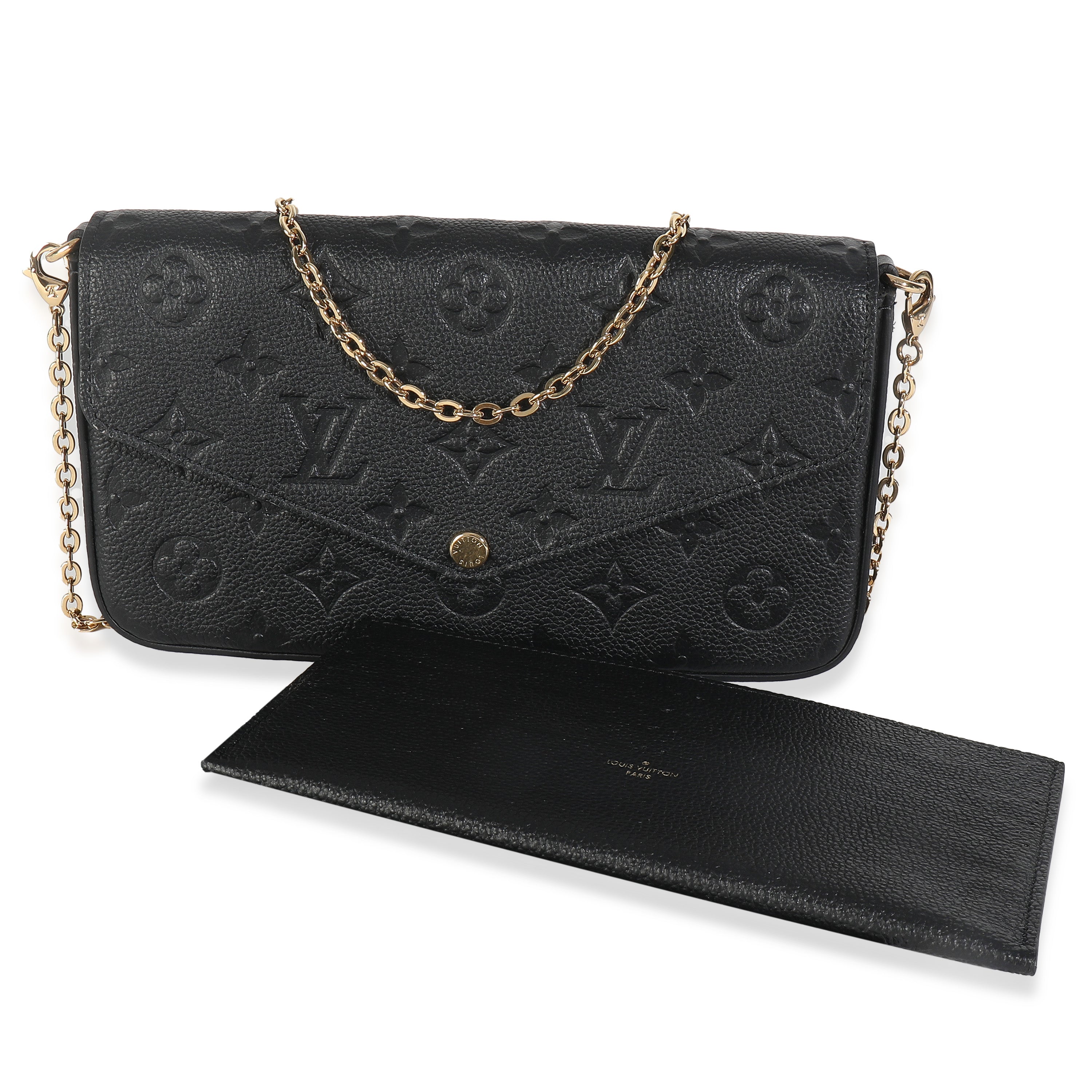Louis Vuitton Black Monogram Empreinte Felicie Pochette