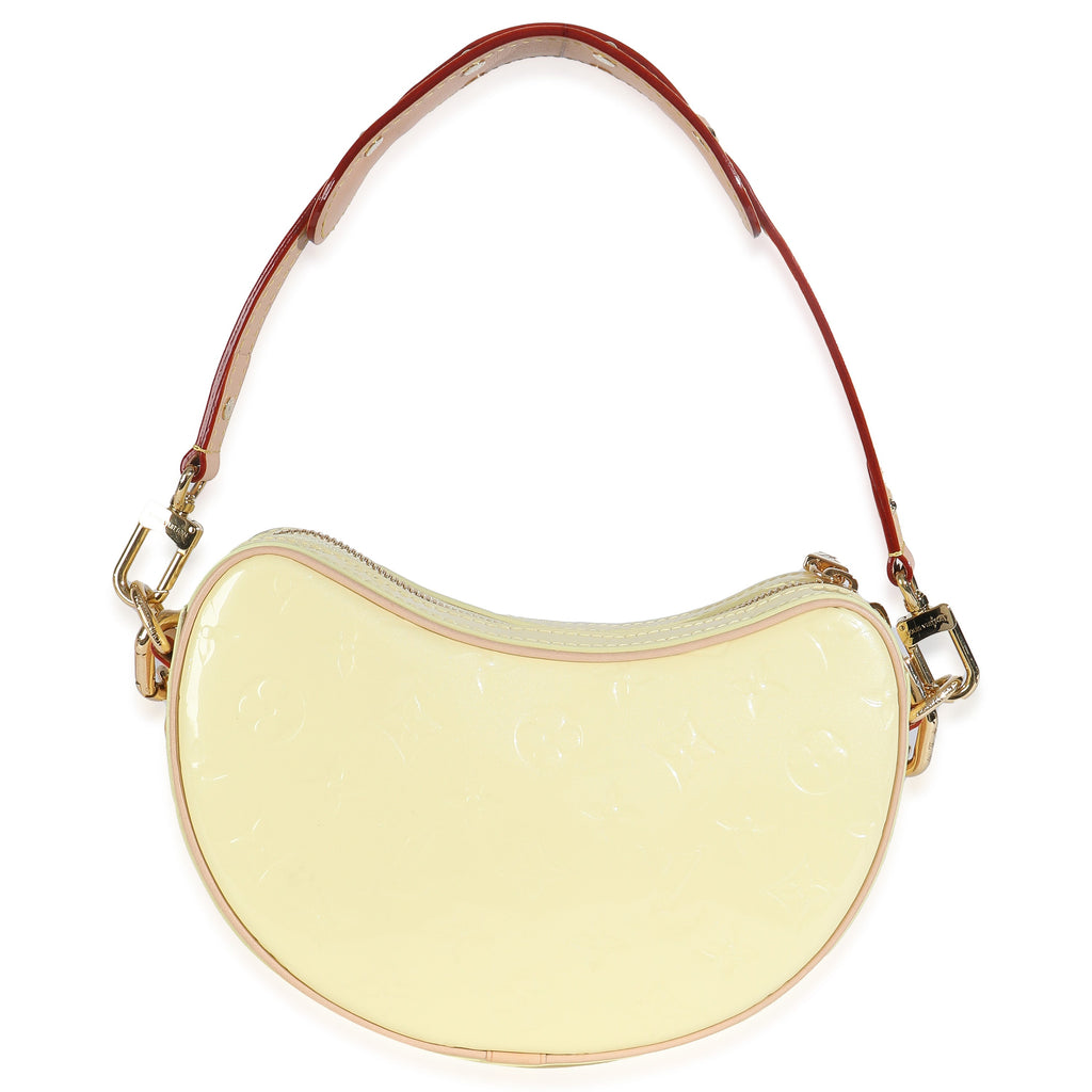 Louis Vuitton Light Yellow Monogram Vernis Croissant NM