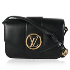 Louis Vuitton Black Smooth Calfskin LV Pont 9