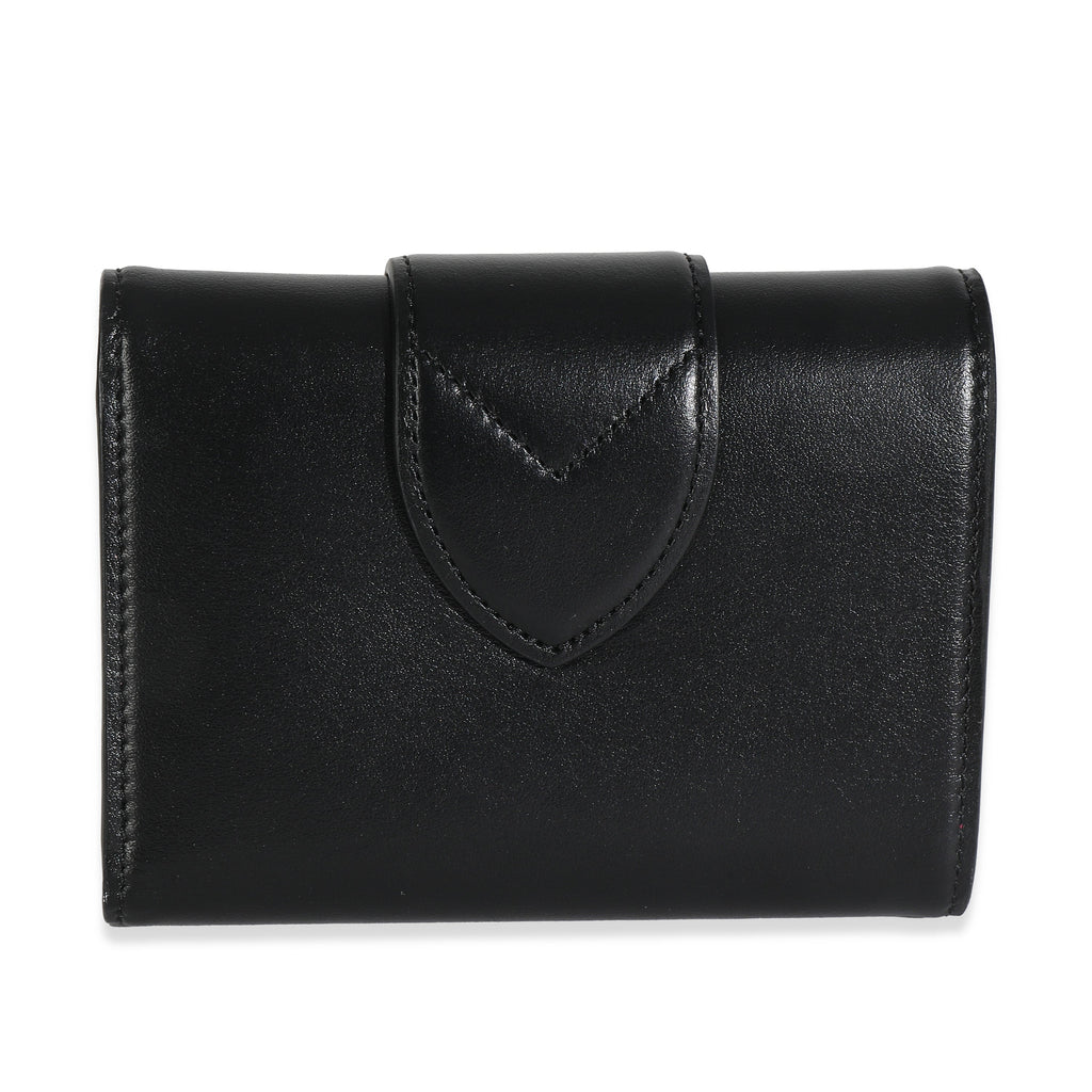 Louis Vuitton Black Smooth Calfskin LV Pont 9 Compact Wallet