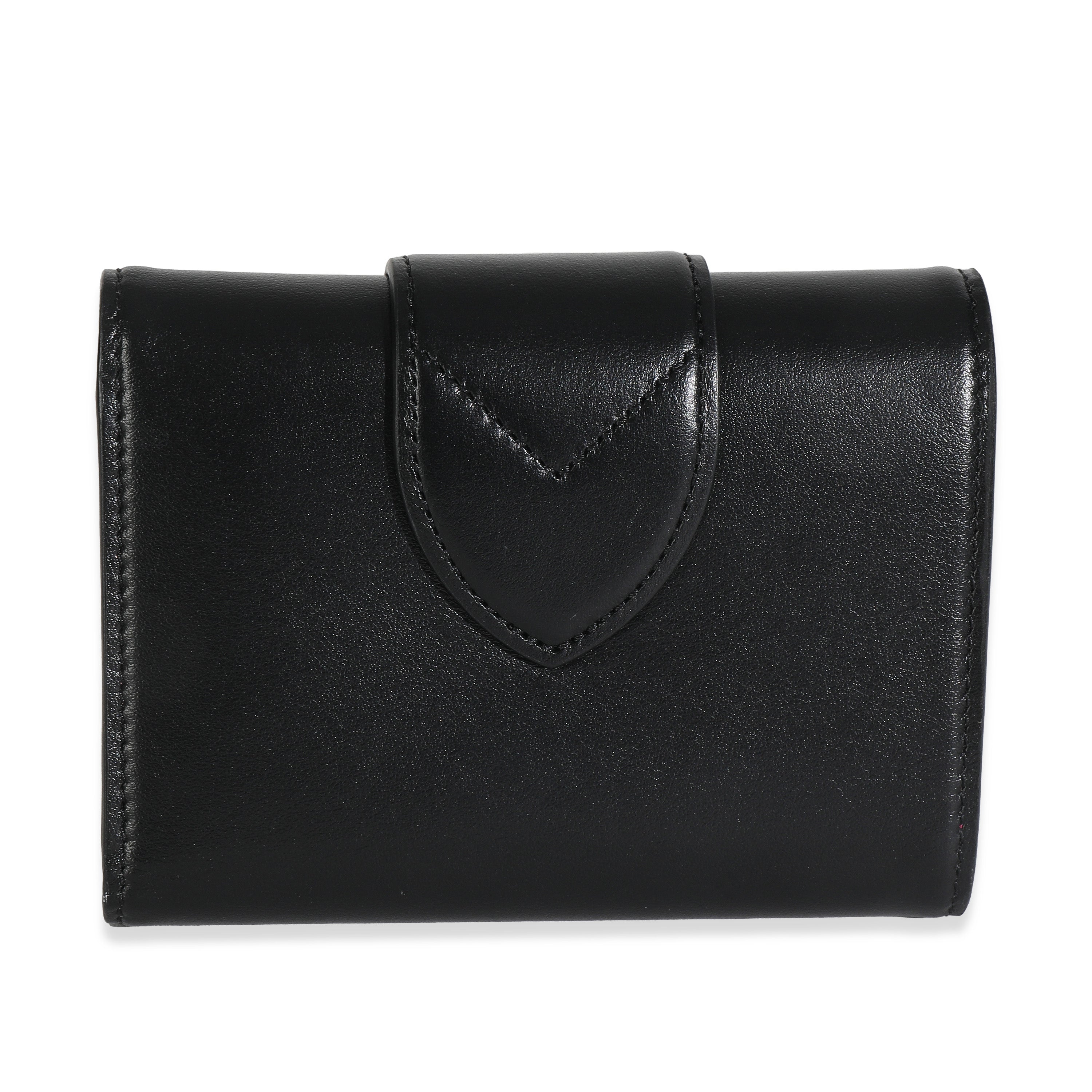Louis Vuitton Black Smooth Calfskin LV Pont 9 Compact Wallet