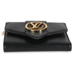 Louis Vuitton Black Smooth Calfskin LV Pont 9 Compact Wallet