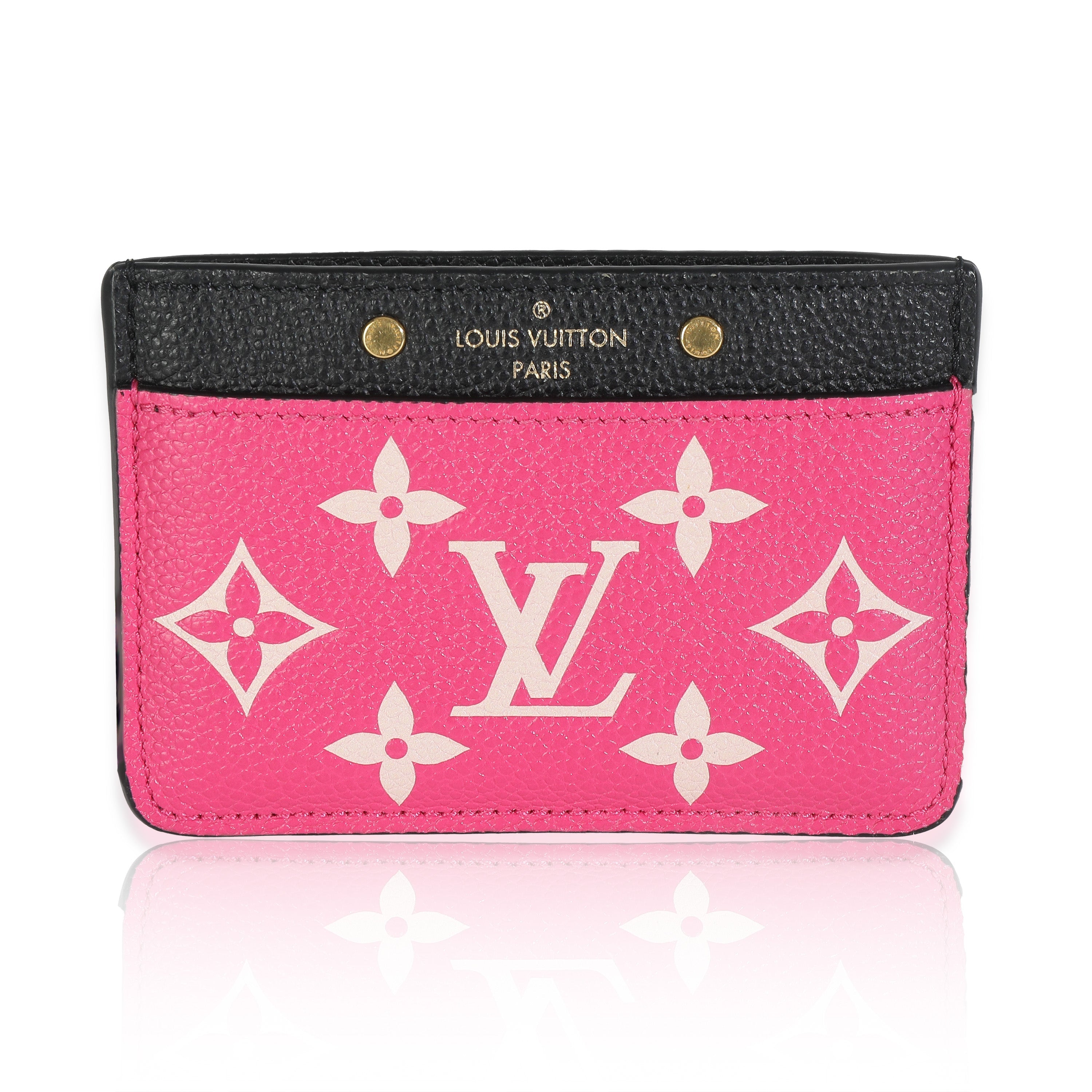 Louis Vuitton Black White Pink Empreinte Spring In The City Card Holder
