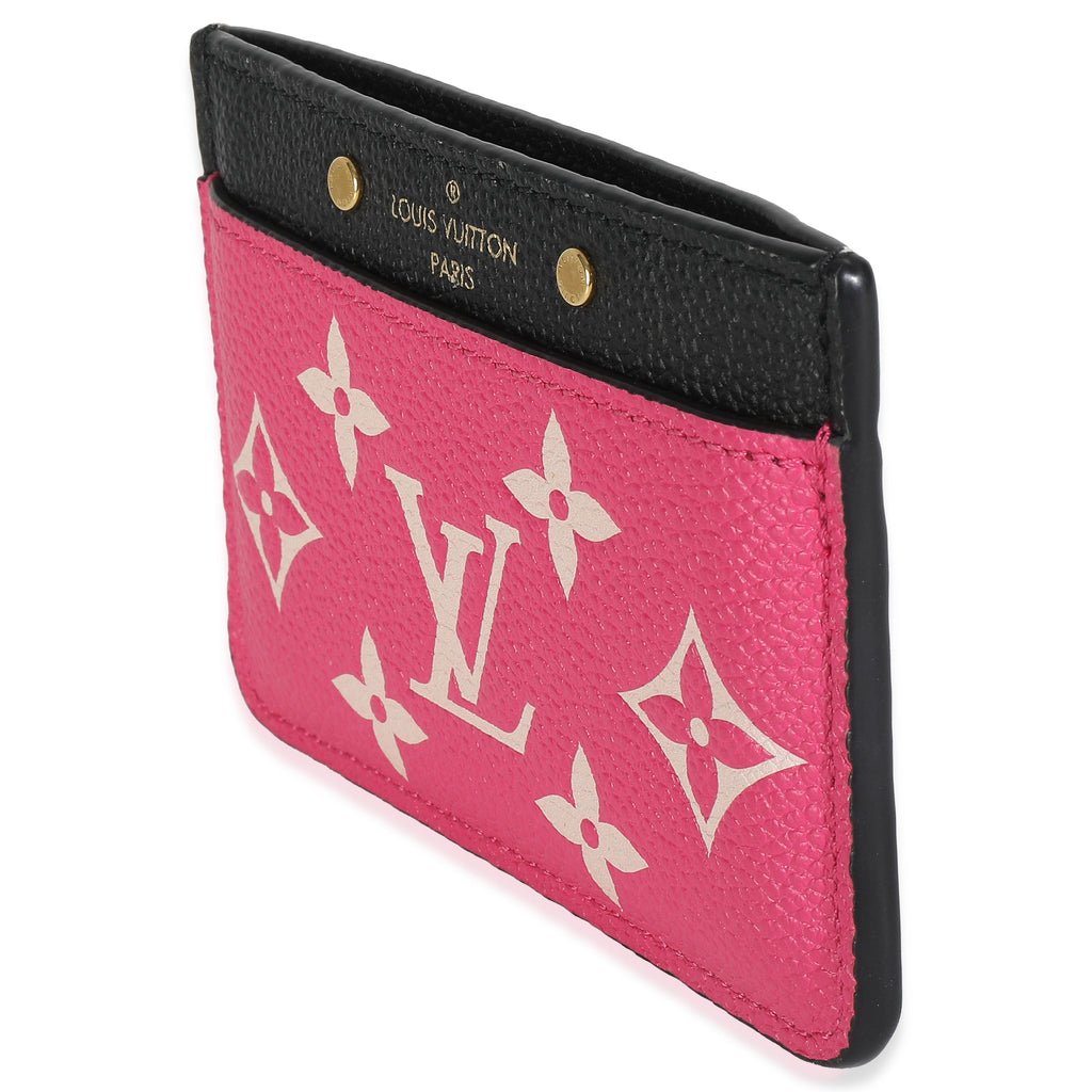 Louis Vuitton Black White Pink Empreinte Spring In The City Card Holder