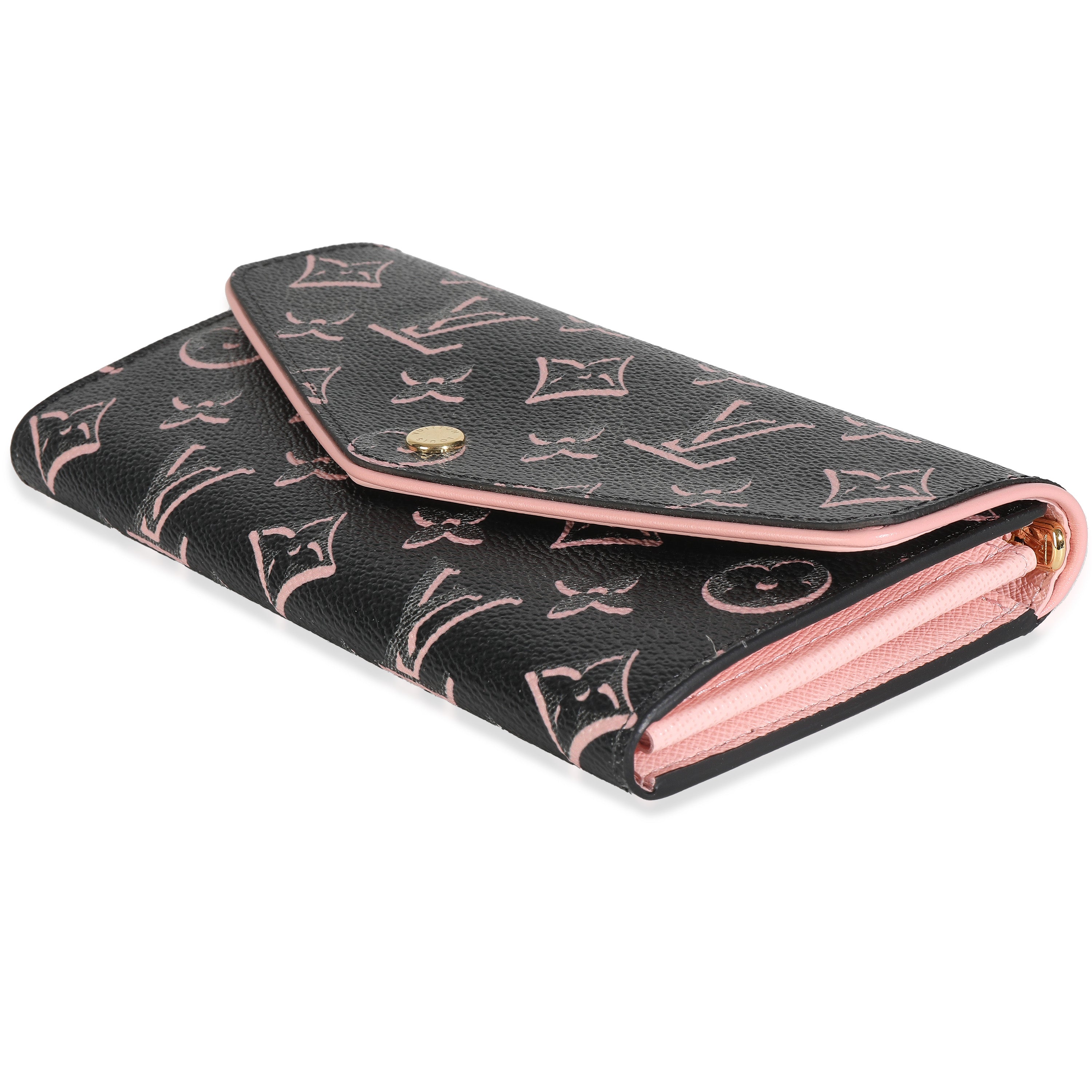 Louis Vuitton Black Monogram Canvas Fall For You Canvas Sarah Wallet