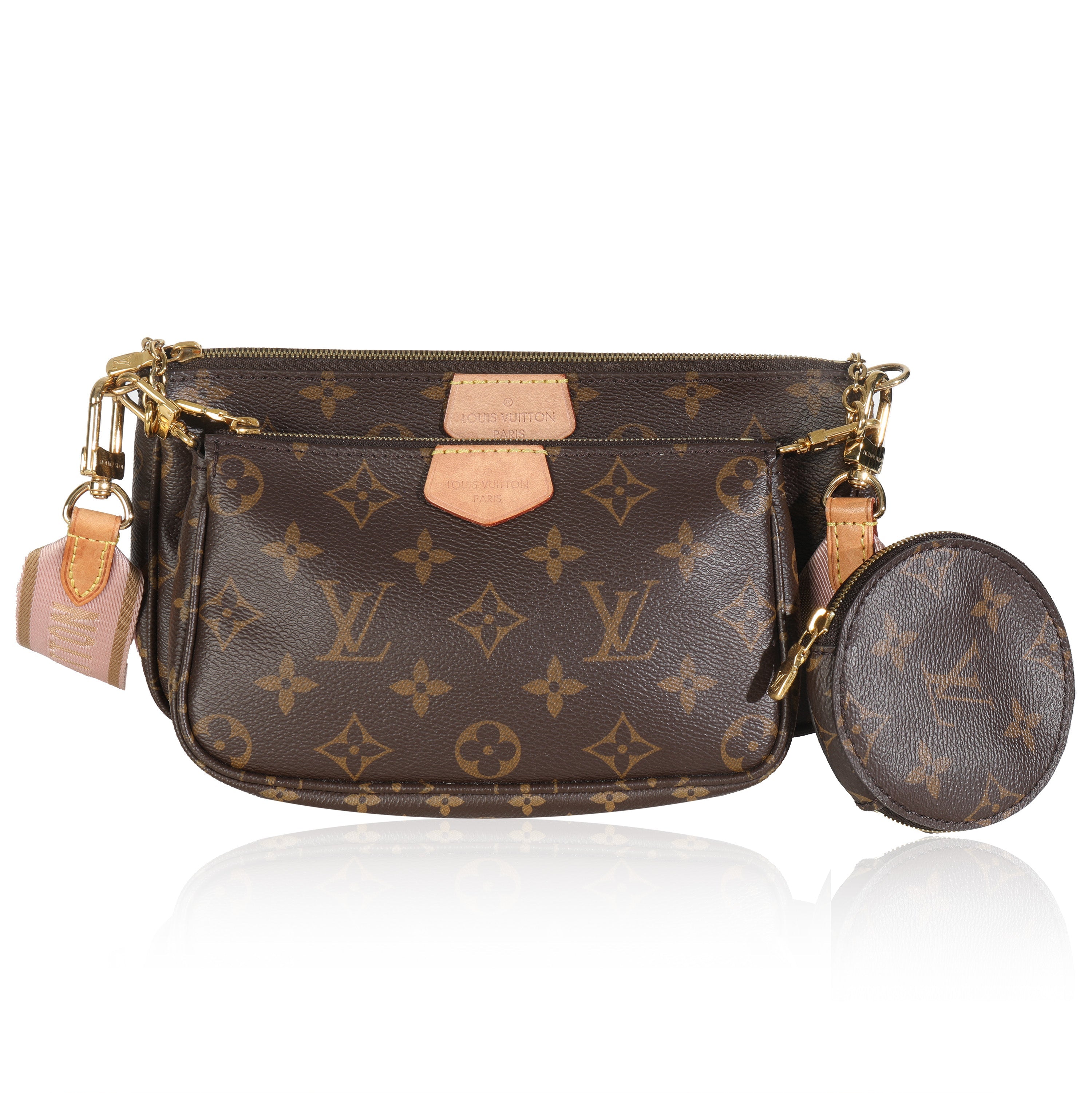 Louis Vuitton Rose Clair Monogram Canvas Multi Pochette Accessoires