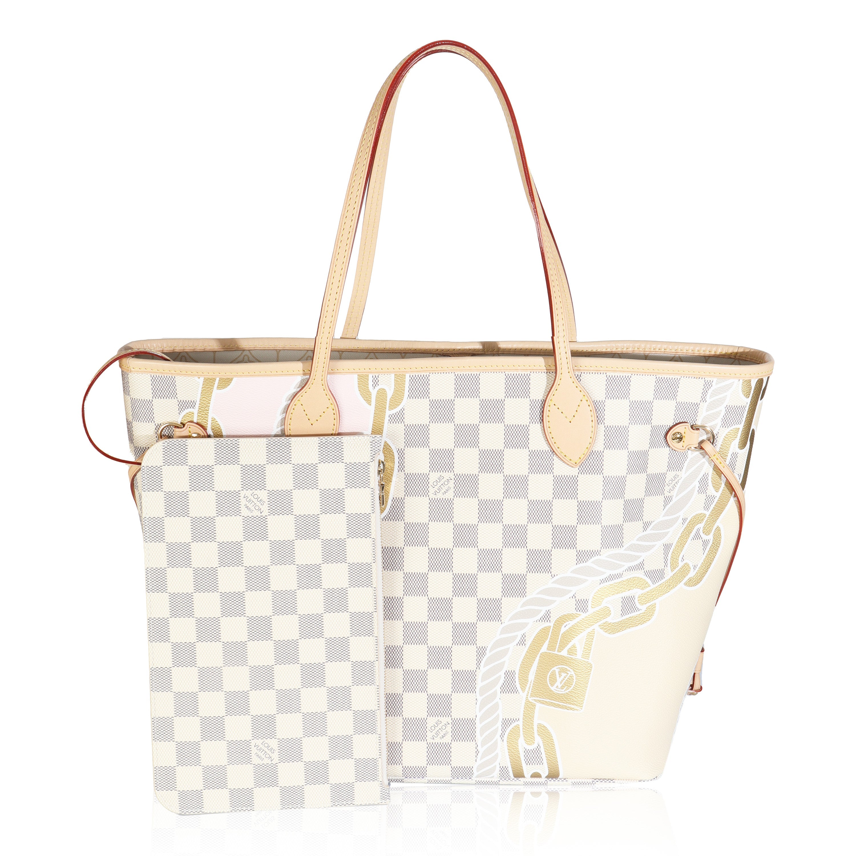 Louis Vuitton Gold Damier Azur Canvas Nautical Neverfull MM