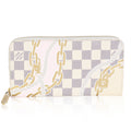 Louis Vuitton Gold Damier Azur Canvas Nautical Zippy Wallet