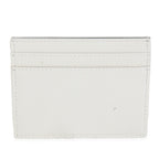 Saint Laurent White Grain De Poudre Credit Card Case