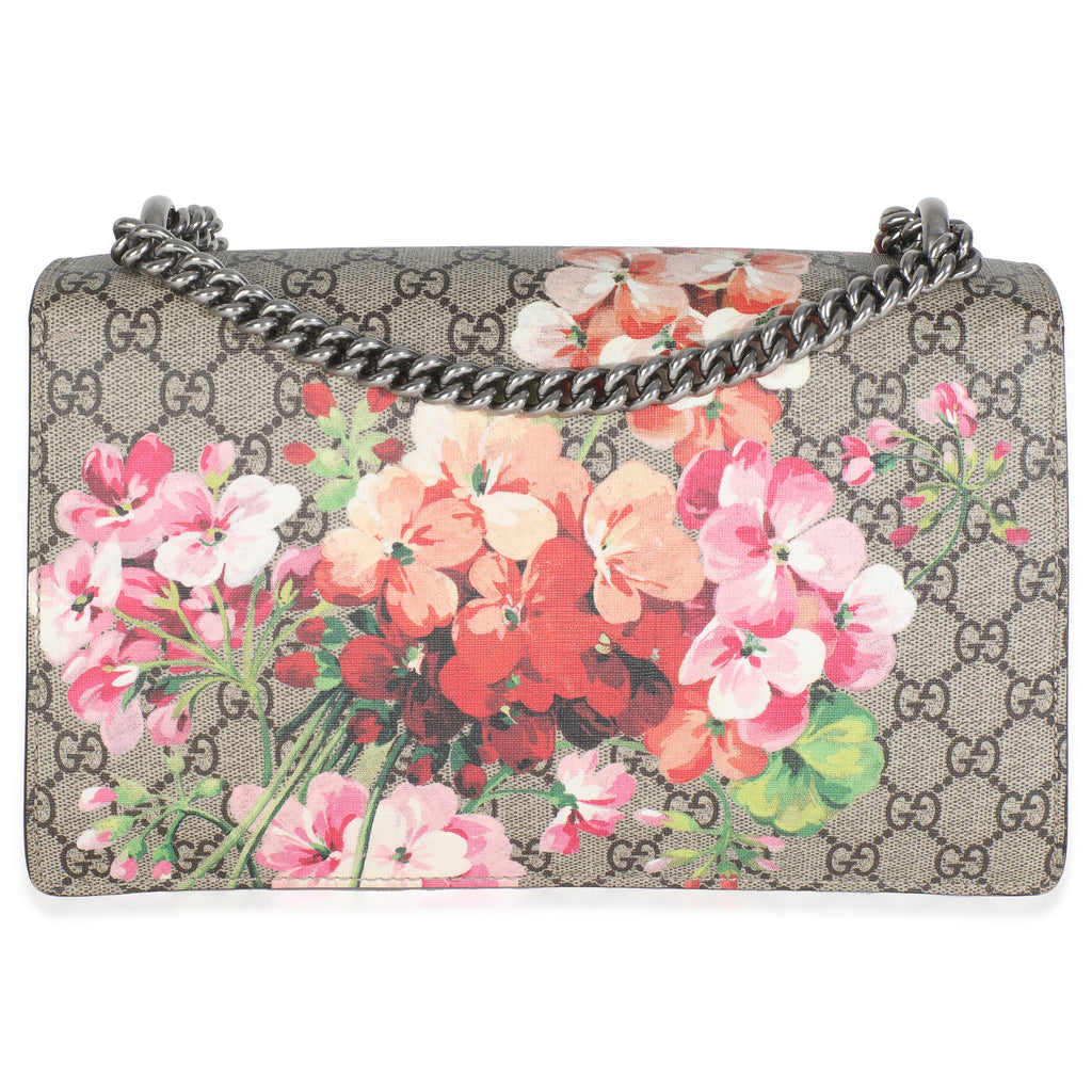 Gucci Beige Multicolor Dry Rose GG Supreme Canvas Blooms Medium Dionysus Bag