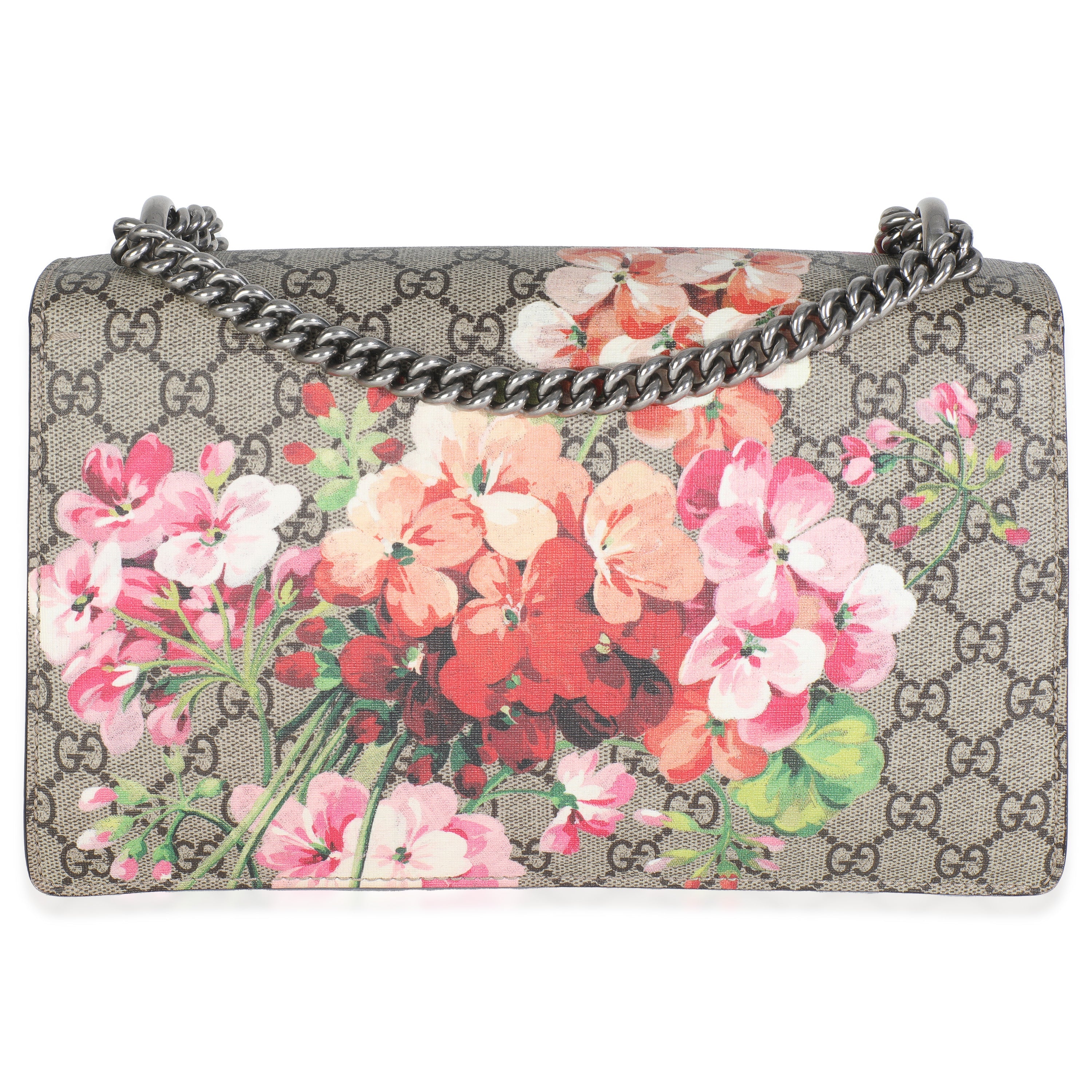 Gucci Beige Multicolor Dry Rose GG Supreme Canvas Blooms Medium Dionysus Bag