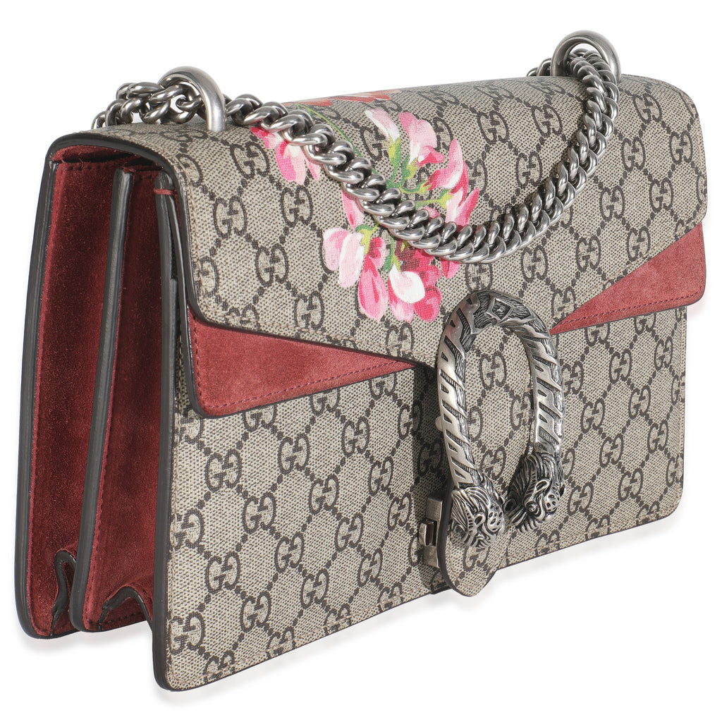 Gucci Beige Multicolor Dry Rose GG Supreme Canvas Blooms Medium Dionysus Bag